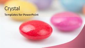  Presentation with peppermint candy cane on white - Slide set with chocolate fantasy - tasty candies against a white background and a  colored foreground