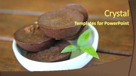  Presentation with fat - PPT layouts consisting of chocolate fat bombs background and a tawny brown colored foreground