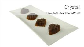  Presentation with flavor - PPT theme consisting of chocolate flavor jelly background and a white colored foreground