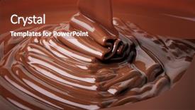  Presentation with blood flow vessel flowing - Cool new slide set with chocolate flow backdrop and a tawny brown colored foreground