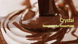  Presentation with chocolate - Slides with chocolate flow background and a tawny brown colored foreground