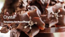  Presentation with tropical leaves and flowers - PPT theme featuring milk icon - chocolate flowers background and a tawny brown colored foreground