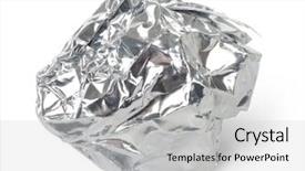  Presentation with food packaging - Slide set consisting of chocolate foil packaging background and a light gray colored foreground
