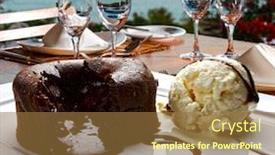  Presentation with lava - Audience pleasing slide set consisting of chocolate-fondant-lava-cake-petit backdrop and a coral colored foreground