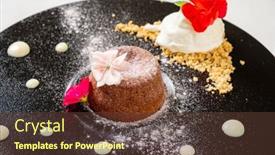  Presentation with berries - Slides having chocolate-fondant-with-berries background and a  colored foreground