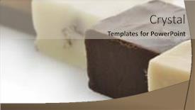  Presentation with chocolate - Cool new PPT layouts with chocolate-fudge-squares-close-up backdrop and a lemonade colored foreground