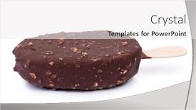  Presentation with chocolate nuts - Cool new slide deck with chocolate-glazed-popsicle-with-nuts backdrop and a white colored foreground