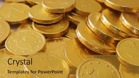  Presentation with chocolate - Slides with isolated shot of an asian woman lifting dumbbells focus on the dumbbells background and a lemonade colored foreground.