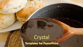  Presentation with chocolate biscuits - Audience pleasing PPT theme consisting of chocolate-gravy-for-biscuits backdrop and a tawny brown colored foreground