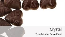  Presentation with white dove heart - Slide deck featuring chocolate heart frame on white background and a  colored foreground