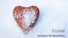  Presentation with chocolate - Audience pleasing slide set consisting of chocolate-heart-in-the-snow backdrop and a sky blue colored foreground