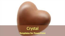 Presentation with white chocolate - Colorful PPT layouts enhanced with chocolate heart on white background backdrop and a tawny brown colored foreground