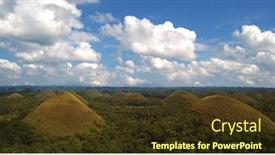  Presentation with chocolate - Presentation with chocolate-hills background and a tawny brown colored foreground