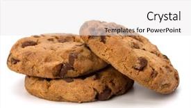  Presentation with cookies - Colorful PPT layouts enhanced with chocolate homemade pastry cookies isolated on white background backdrop and a white colored foreground