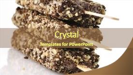  Presentation with chocolate ice cream - PPT theme enhanced with sunny bedroom after shower background and a sky blue colored foreground