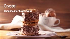  Presentation with chocolate ice cream - PPT layouts enhanced with chocolate ice cream cookie sandwiches background and a tawny brown colored foreground