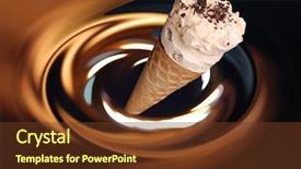  Presentation with chocolate ice cream - Amazing theme having chocolate ice cream in chocolate backdrop and a tawny brown colored foreground