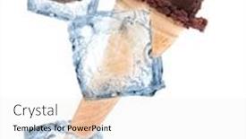  Presentation with chocolate ice cream - PPT theme consisting of chocolate-ice-cream-with-ice background and a white colored foreground