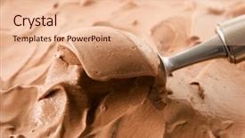  Presentation with pastrie ice cream - Amazing theme having chocolate ice cream backdrop and a lemonade colored foreground
