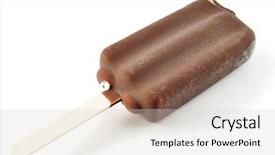  Presentation with chocolate ice cream - Presentation theme having chocolate ice cream background and a  colored foreground