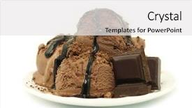  Presentation with chocolate ice cream - Theme with chocolate ice cream background and a  colored foreground