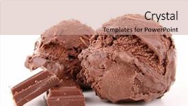  Presentation with chocolate ice cream - Audience pleasing slide set consisting of chocolate ice cream backdrop and a coral colored foreground
