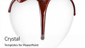  Presentation with syrup - Colorful PPT theme enhanced with formed elements - chocolate in the form backdrop and a white colored foreground