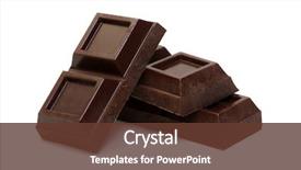  Presentation with white chocolate - PPT layouts consisting of chocolate isolated on white background background and a tawny brown colored foreground