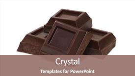  Presentation with white chocolate - PPT theme with chocolate isolated on white background background and a coral colored foreground