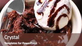  Presentation with ice cream cake - Amazing presentation theme having chocolate lava cake with ice backdrop and a tawny brown colored foreground