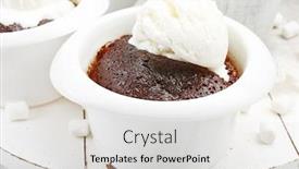  Presentation with ice cream cake - Amazing presentation theme having chocolate-lava-cake-with-ice backdrop and a light gray colored foreground