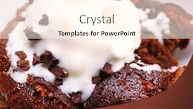  Presentation with ice cream cake - Colorful slide set enhanced with chocolate-lava-cake-with-ice backdrop and a cream colored foreground