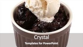  Presentation with ice cream cake - Beautiful theme featuring chocolate-lava-cake-with-ice backdrop and a tawny brown colored foreground