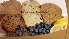  Presentation with frozen foods raspberry blueberry cranberry - Amazing theme having chocolate-loaf-blueberry-loaf backdrop and a coral colored foreground