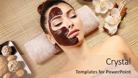  Presentation with spa salon - Colorful slide set enhanced with chocolate mask in spa backdrop and a lemonade colored foreground