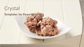  Presentation with chocolate nuts - Beautiful slide set featuring delicious meats on garden grill barbecue time backdrop and a tawny brown colored foreground