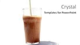  Presentation with chocolate milk - Beautiful slide deck featuring chocolate-milk-shake-chocolate-milk backdrop and a white colored foreground