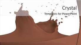  Presentation with chocolate splash - Presentation design featuring chocolate milk splash isolated on white background background and a white colored foreground