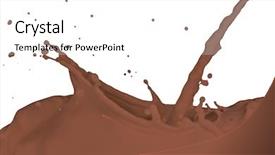  Presentation with chocolate splash - Theme enhanced with chocolate milk splash isolated background and a white colored foreground