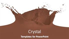  Presentation with chocolate splash - Slides featuring chocolate-milk-splash-isolated background and a tawny brown colored foreground