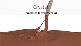  Presentation with chocolate splash - Cool new PPT layouts with chocolate-milk-splash-isolated backdrop and a white colored foreground