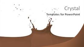  Presentation with chocolate splash - Colorful theme enhanced with chocolate-milk-splash-isolated backdrop and a white colored foreground
