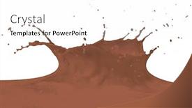  Presentation with chocolate splash - Audience pleasing theme consisting of chocolate-milk-splash-isolated backdrop and a white colored foreground