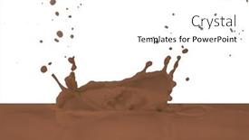  Presentation with chocolate splash - PPT layouts consisting of chocolate-milk-splash-isolated background and a white colored foreground