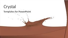  Presentation with milk dairy - Cool new presentation theme with chocolate milk splash isolated backdrop and a white colored foreground