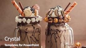  Presentation with mason jar - Presentation featuring cream marshmallow sweet popcorn cookie background and a tawny brown colored foreground