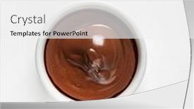  Presentation with chocolate dessert - Presentation theme having chocolate-mousse-in-dessert-bowl background and a  colored foreground