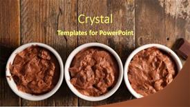  Presentation with vegan - Slides consisting of chocolate-mousse-vegan-chocolate-dessert background and a tawny brown colored foreground