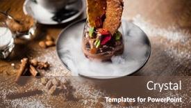  Presentation with biscuit coffee - Amazing theme having chocolate-mousse-with-coffee-liquor backdrop and a tawny brown colored foreground