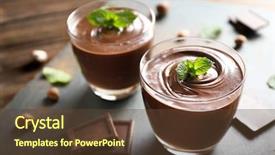  Presentation with mint - PPT theme with chocolate mousse with mint background and a tawny brown colored foreground